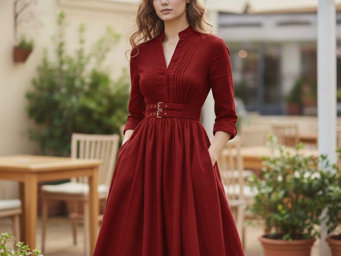 Pure Linen Red chestnut Silhouette