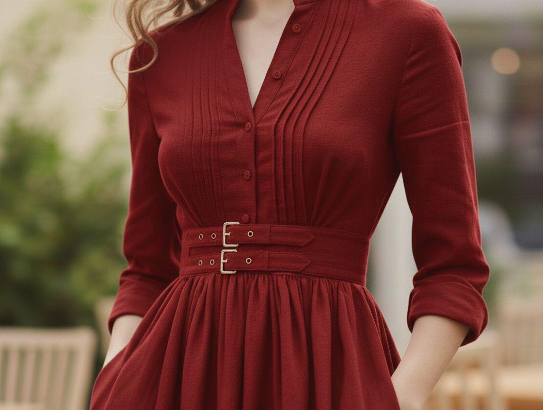 Pure Linen Red chestnut Silhouette